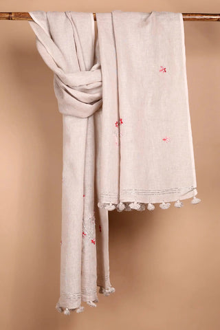 Beige Linen Stole