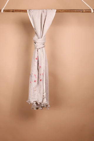 Beige Linen Stole