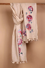 Dusty Beige  Linen Stole