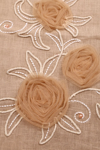 Dusty Beige Linen Stole