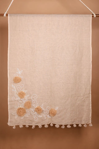 Dusty Beige Linen Stole