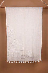 Off-White Linen Stole