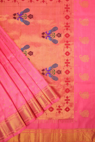 Pink Pure Silk Saree