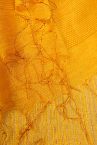 Mustard Yellow Jamdani Bhagalpuri Matka Silk Saree