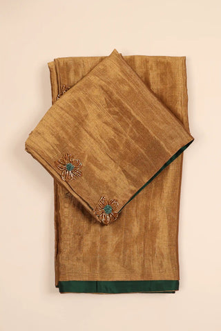 Golden Chanderi Tissue Saree