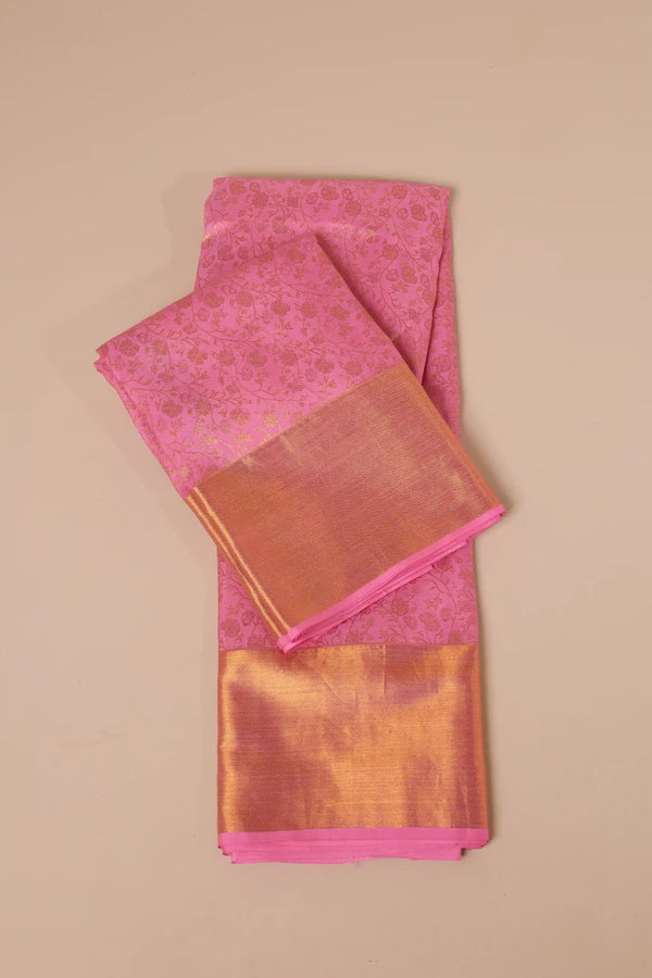 Light Pink Kanchipuram Silk Saree