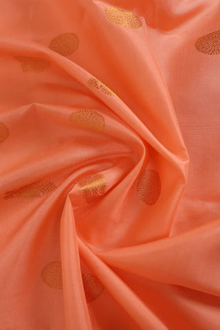 Peach Kanchipuram Pure Silk Saree