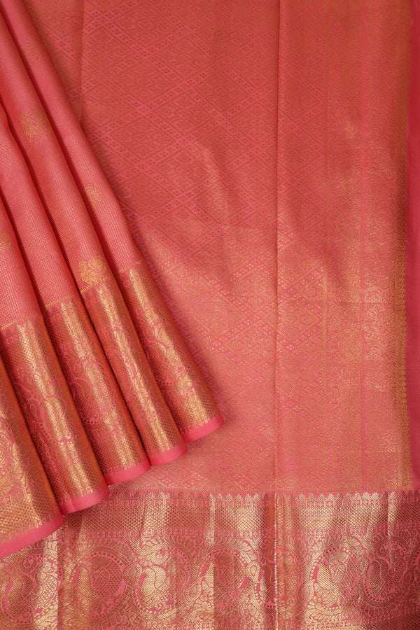 Light Pink Kanchipuram Pure Silk Saree