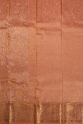 Peachy Pink Kanchipuram Pure Silk Saree (Made to order)