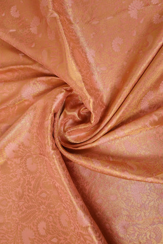 Peachy Pink Kanchipuram Pure Silk Saree (Made to order)