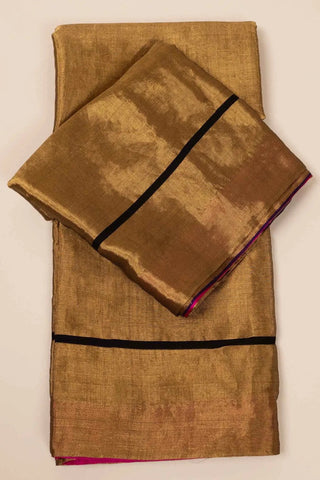 Golden Chanderi Tissue Saree