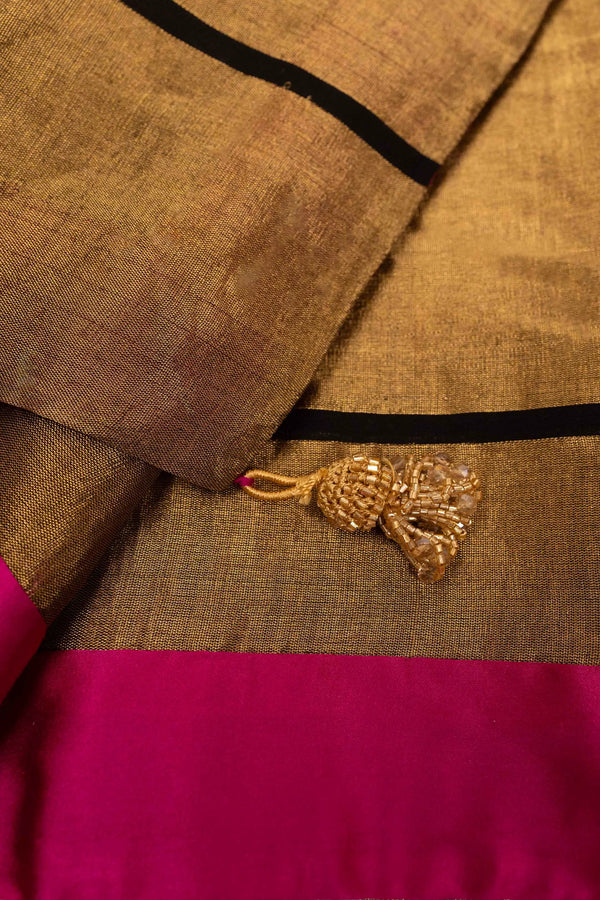 Golden Chanderi Tissue Saree