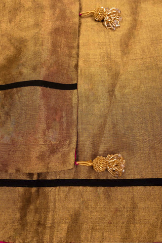 Golden Chanderi Tissue Saree