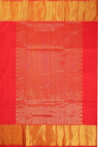 Red Handwoven Silk Cotton Kanchipuram saree