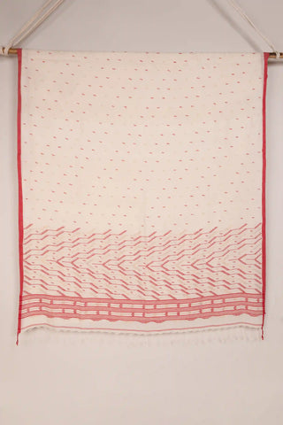 Off-White Jamdani Handloom Saree