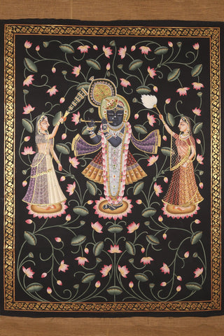 Lord Shrinathji's Hand-painted Pichwai Painting with Gopis (Made to Order)