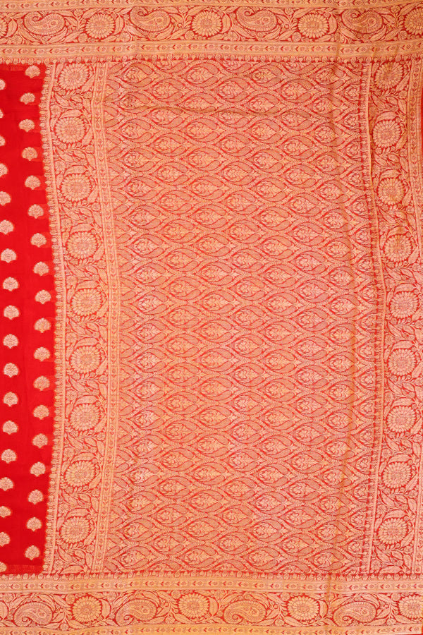 Red Banarasi Georgette Saree