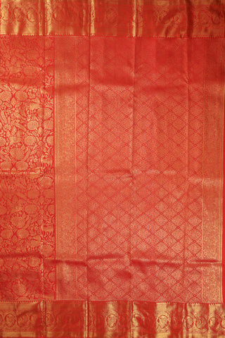 Red Kanjivaram Silk Saree (inspired by Shreya Ghoshal's Saree)