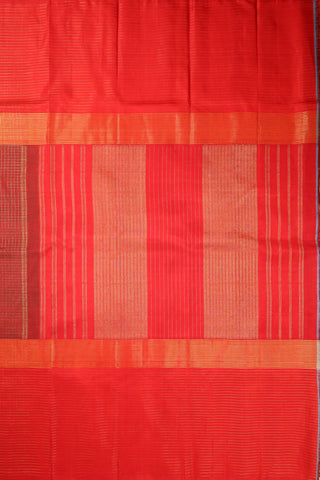 Red Kanjivaram saree with Checks