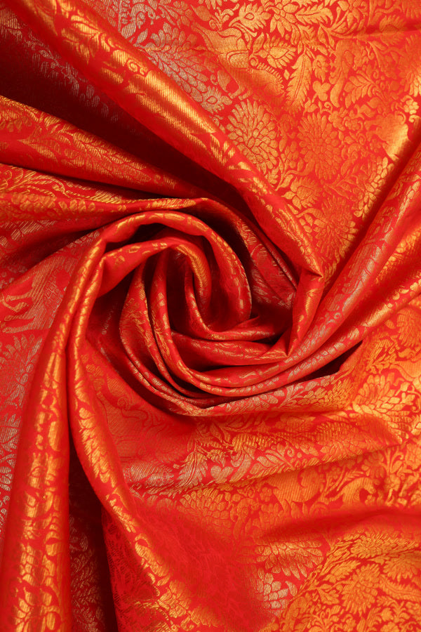 Red Kanjivaram Silk Saree (inspired by Shreya Ghoshal's Saree)