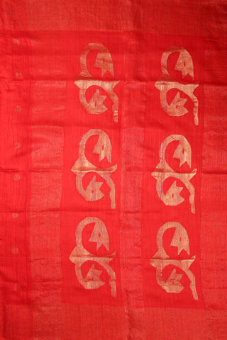 Red & Gold Jamdani Saree