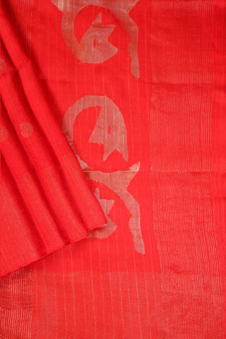 Red & Gold Jamdani Saree