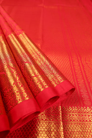 Red and Gold Kanjivaram Saree