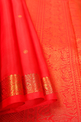 Bright Red Kanjivaram Saree