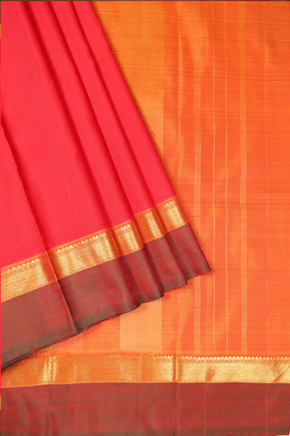 Red & Green Kanjivaram Saree