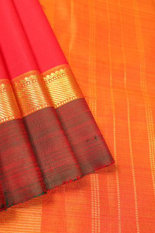 Red & Green Kanjivaram Saree