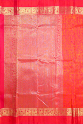 Orange-Pink Kanjivaram Saree