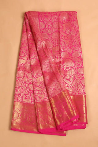 Fuchsia Pink Kanjivaram Saree (inspired by Shreya Ghoshal's Saree)