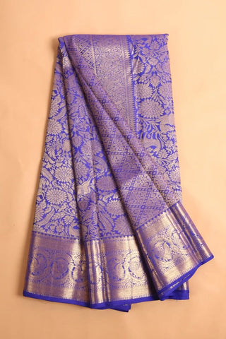 Royal Blue Kanjivaram Silk Saree (inspired by Shreya Ghoshal's Saree)