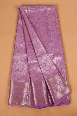 Mauve Kanjivaram Silk Saree (inspired by Shreya Ghoshal's Saree)