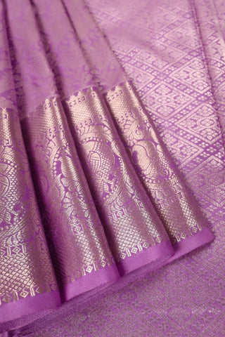 Mauve Kanjivaram Silk Saree (inspired by Shreya Ghoshal's Saree)