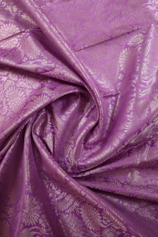 Mauve Kanjivaram Silk Saree (inspired by Shreya Ghoshal's Saree)