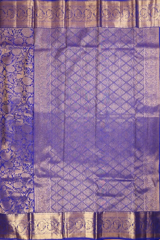 Royal Blue Kanjivaram Silk Saree (inspired by Shreya Ghoshal's Saree)