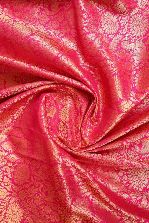 Fuchsia Pink Kanjivaram Saree (inspired by Shreya Ghoshal's Saree)