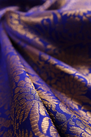 Royal Blue Kanjivaram Silk Saree (inspired by Shreya Ghoshal's Saree)