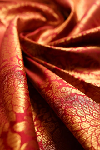 Maroon Kanjivaram Pure Silk Saree (inspired by Shreya Ghoshal's Saree)