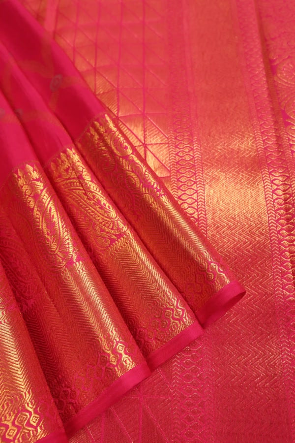 Royal Radiance: Pink Kanchipuram Silk Saree (inspired by Alia Bhatt's Saree)