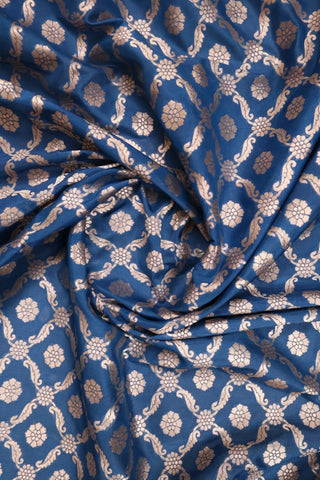 Cobalt Blue Banarasi Saree