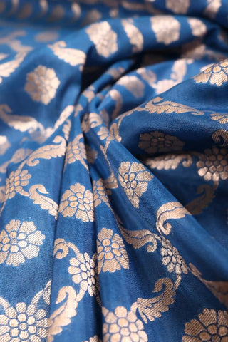 Cobalt Blue Banarasi Saree