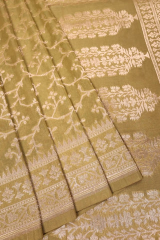 Light Mehendi Green Banarasi Saree