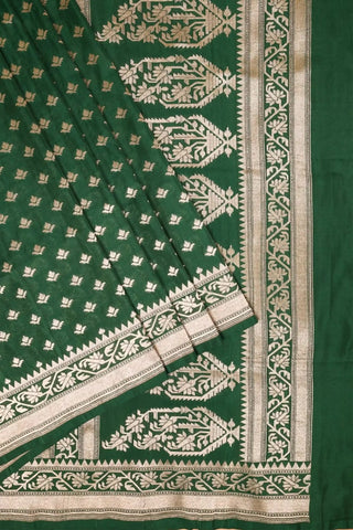 Dark Green Banarasi Saree