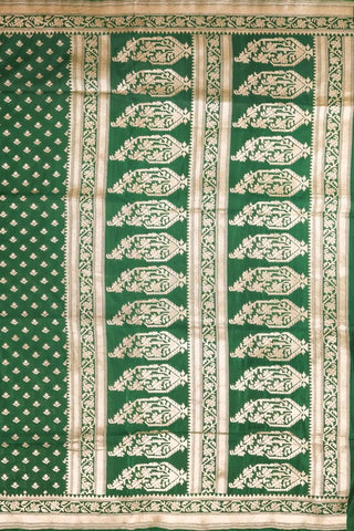 Dark Green Banarasi Saree