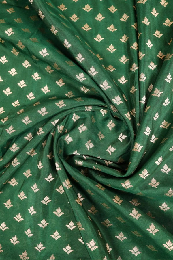 Dark Green Banarasi Saree