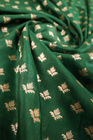 Dark Green Banarasi Saree