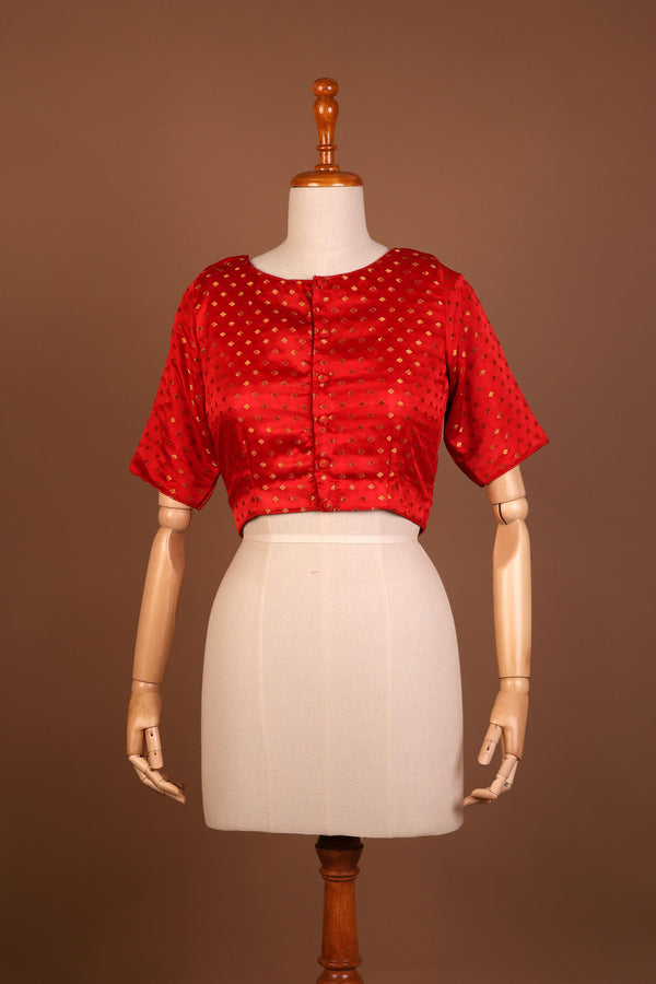 Crimson Red silk cotton blouse