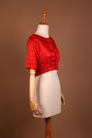 Crimson Red silk cotton blouse